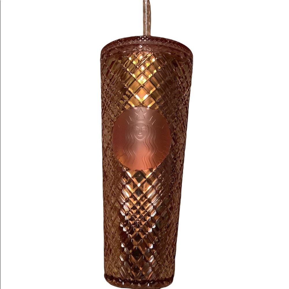 NWT Starbucks peach bejeweled tumbler